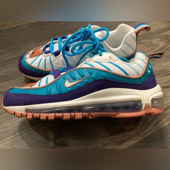 Nike Air Max 98 (Charlotte) ‘Hornets’ (2019) Boy’s Size 4 - Picture 1 of 6